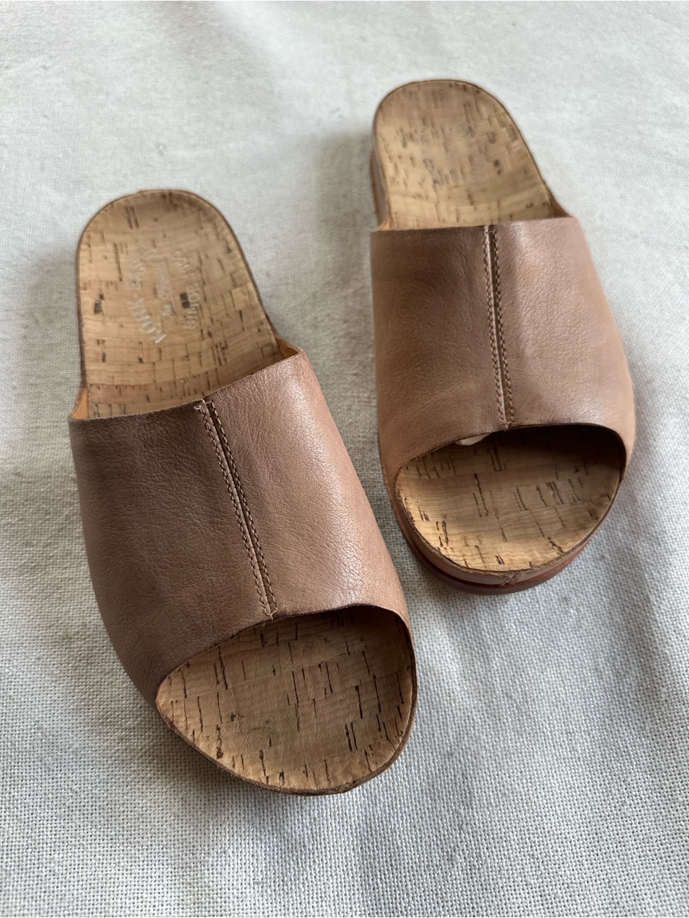 Kork-Ease Tutsi Tan Leather Slide Sandals | 9